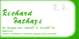 richard hathazi business card